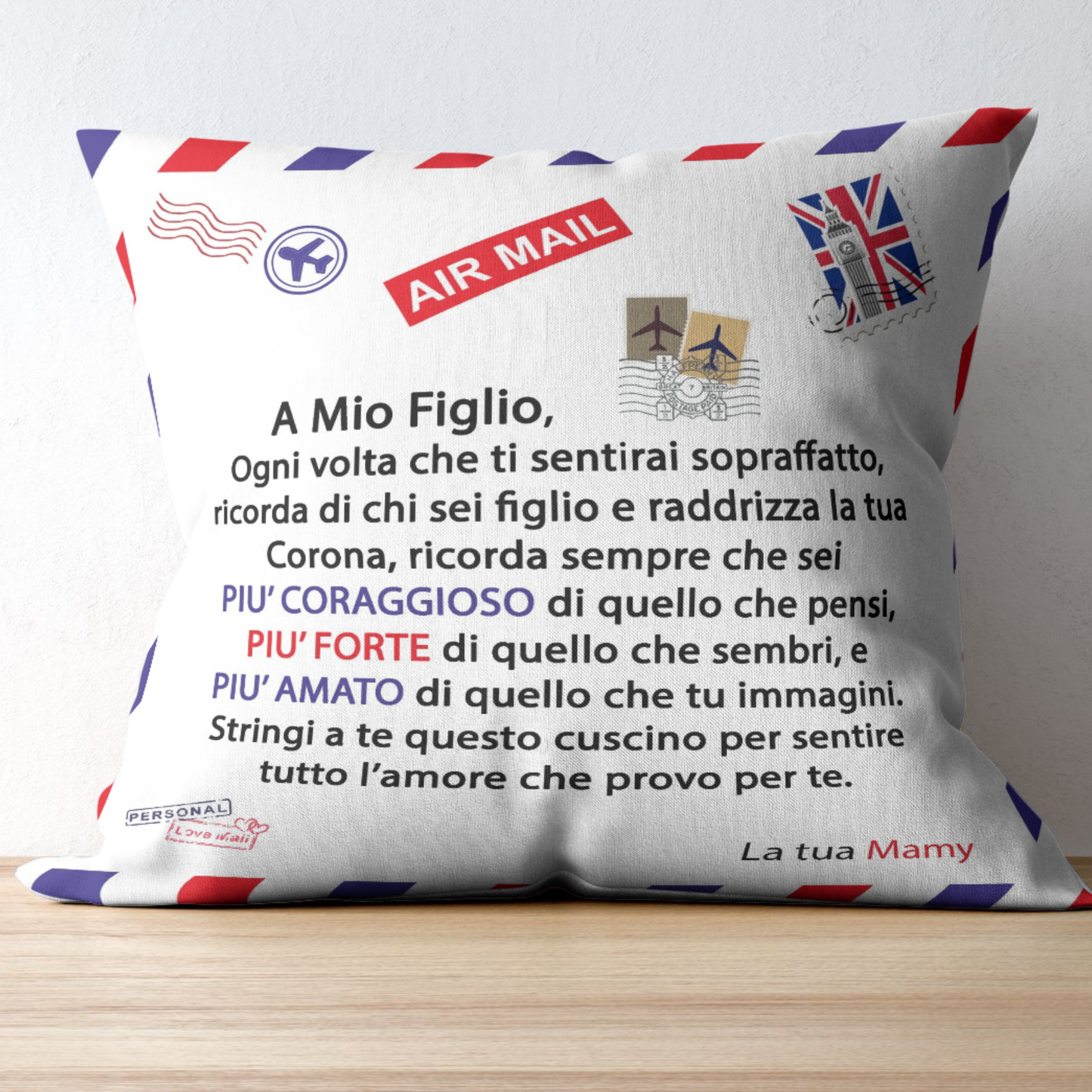 Cuscino "A mio figlio"