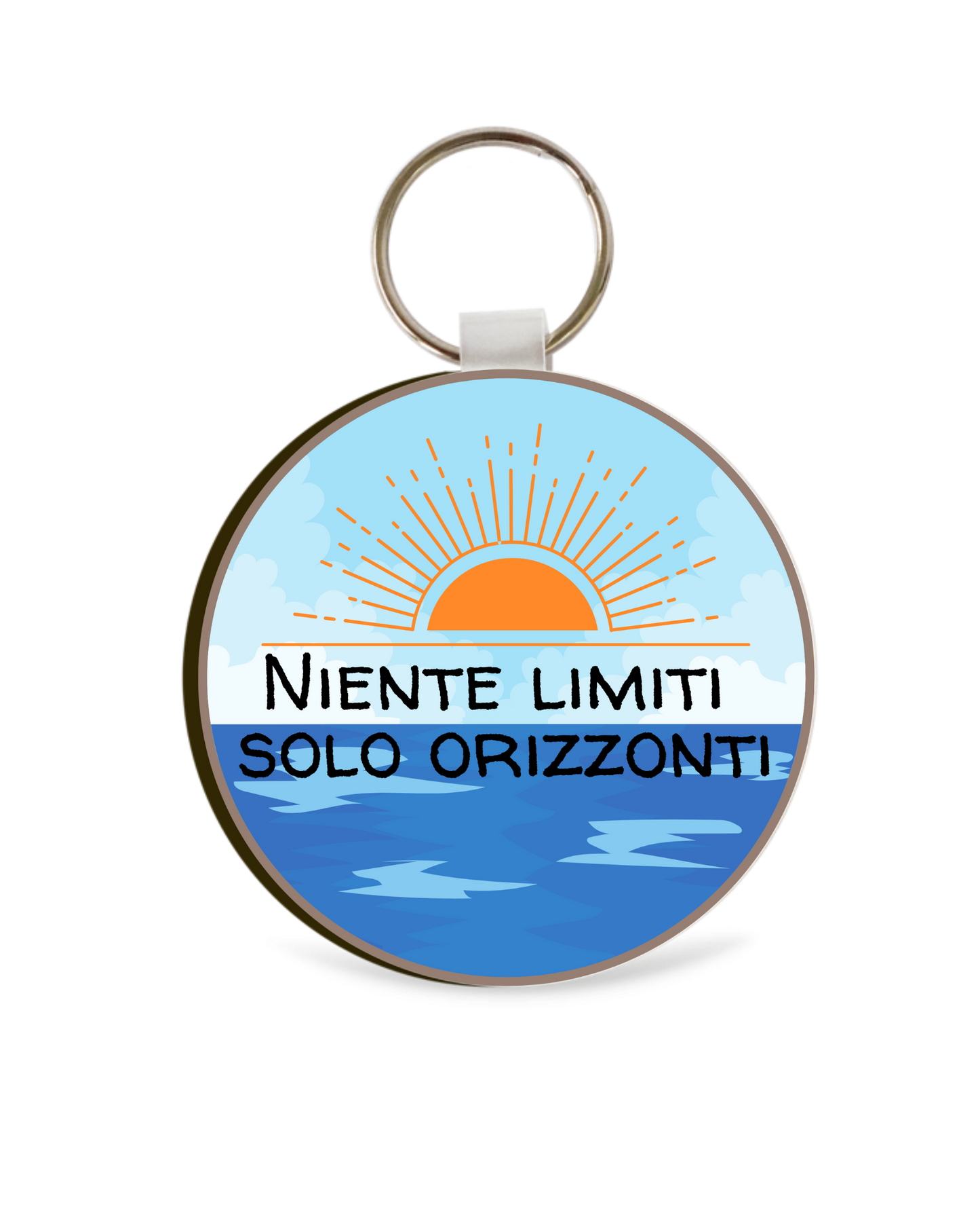 Portachiavi MDF tondo "Niente limiti"