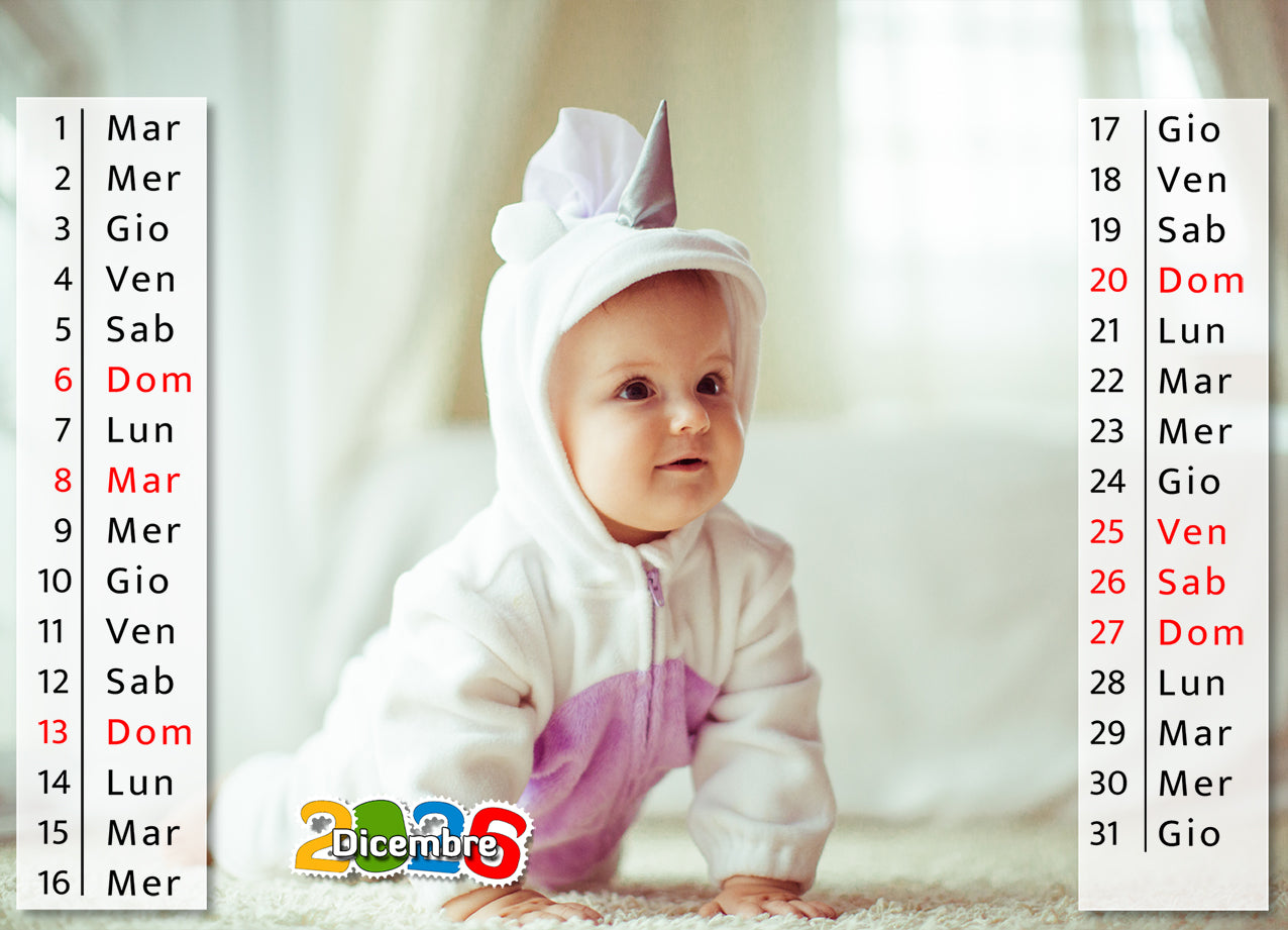 Calendario da tavolo fotografico