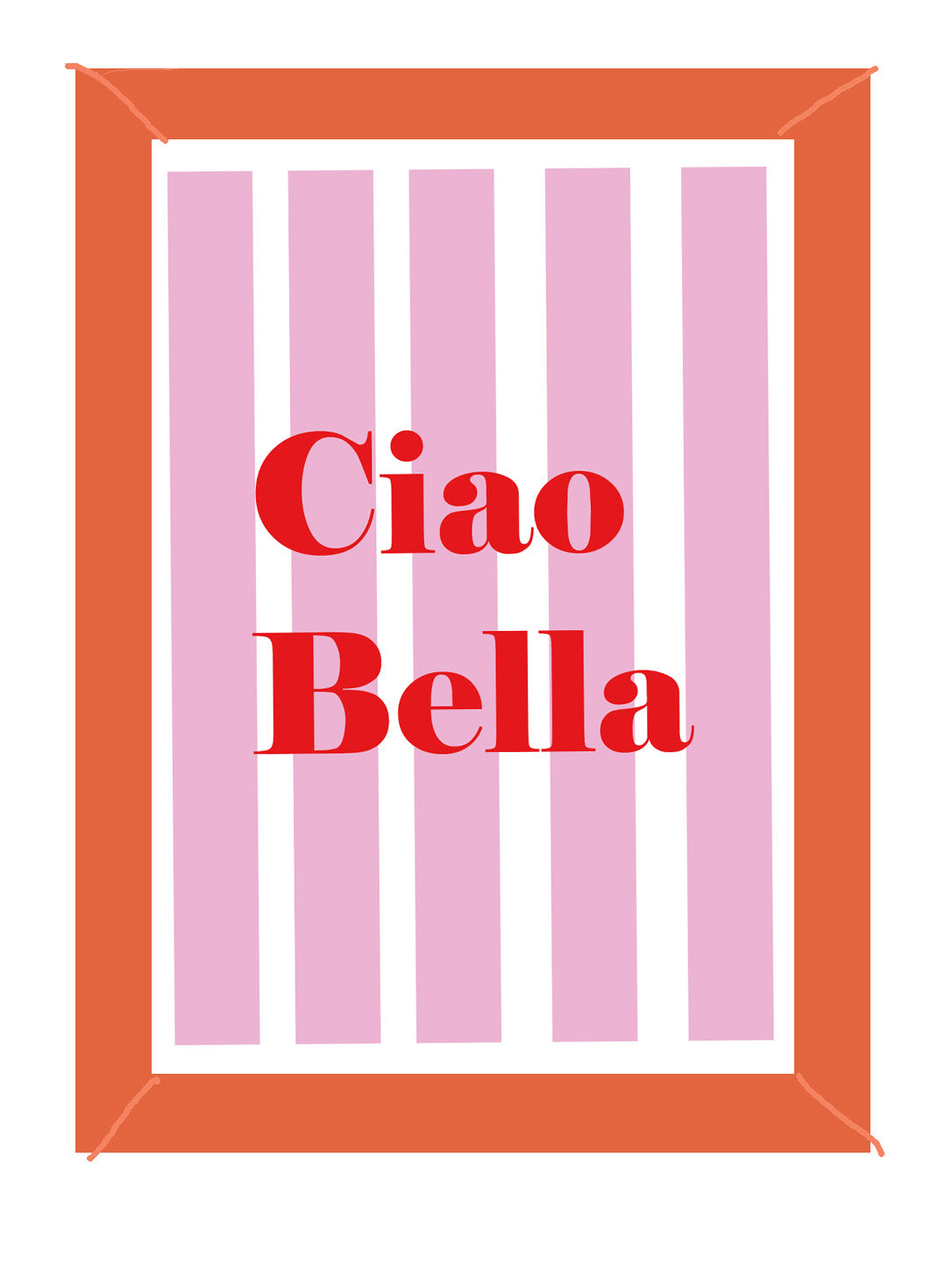 Quadretto Illustrato Ciao Bella
