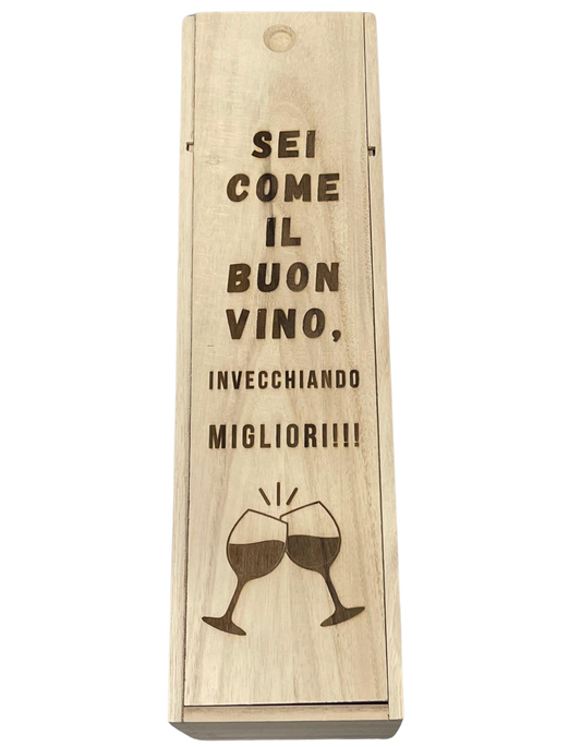 Porta bottiglia in legno
