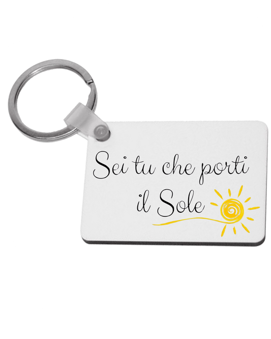 Portachiavi MDF "Porti il sole"