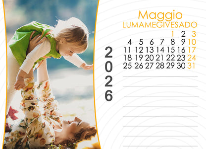 Calendario da tavolo fotografico per scrivere
