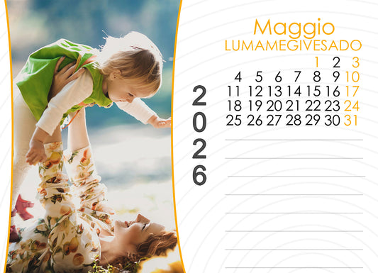 Calendario da tavolo fotografico per scrivere