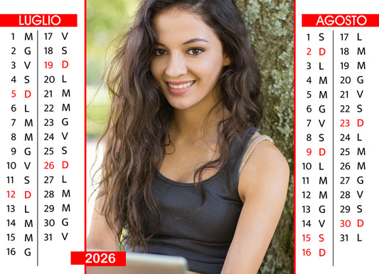 Calendario da tavolo fotografico