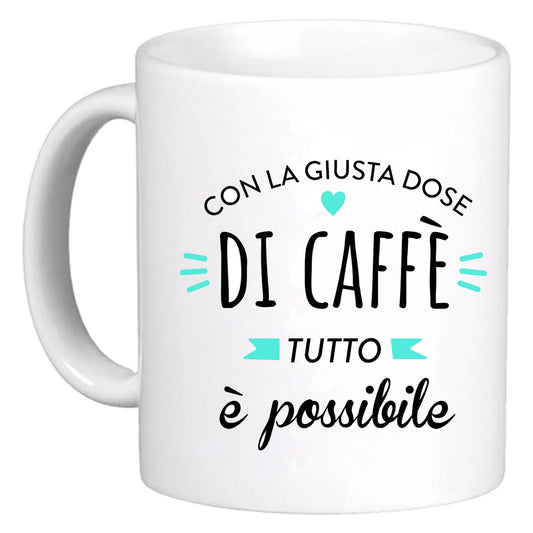 Tazza giusta dose di caffè